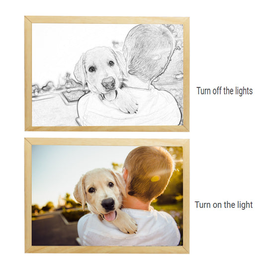 Personalised light photo frame