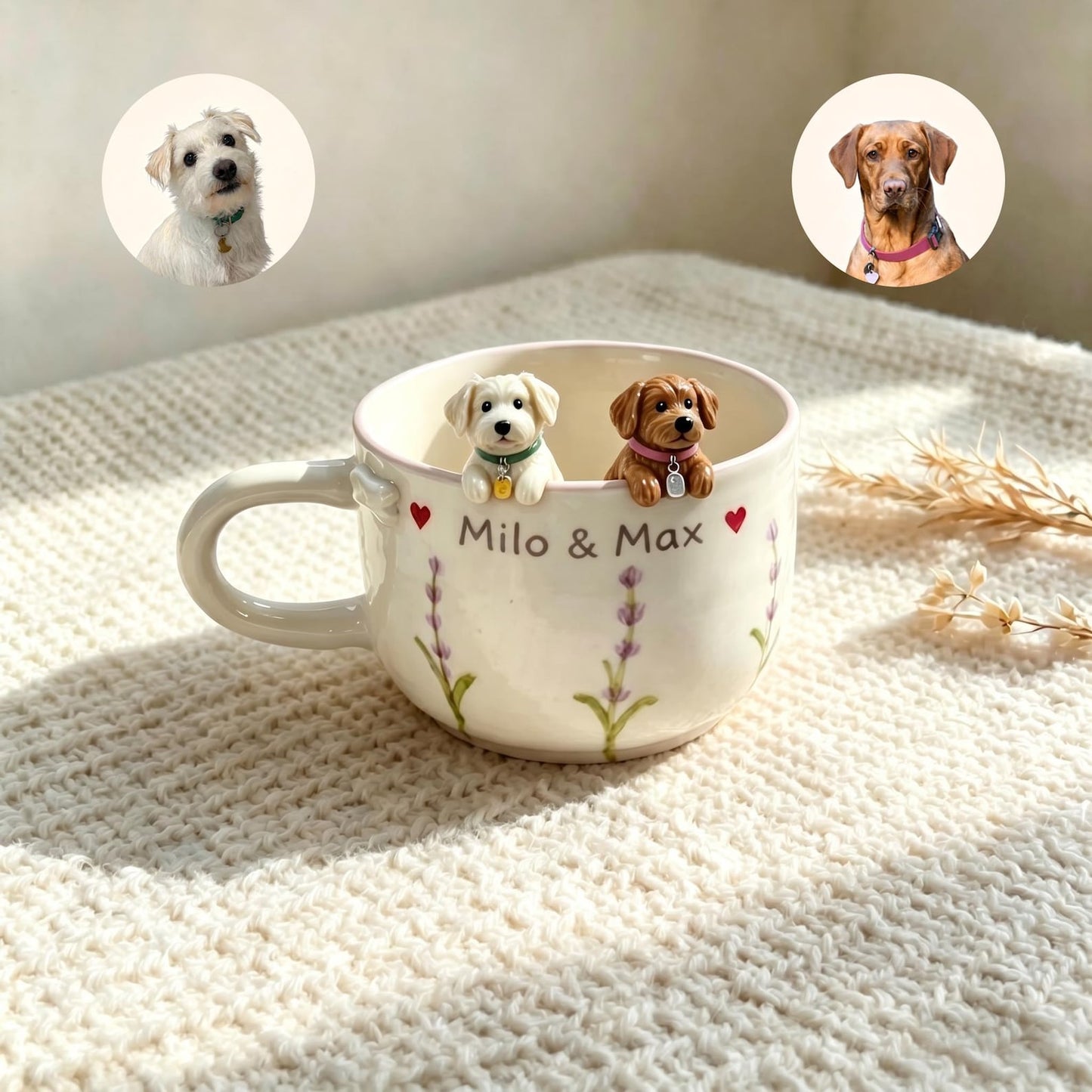 Personalized Handmade 3D Pet Figure Mug